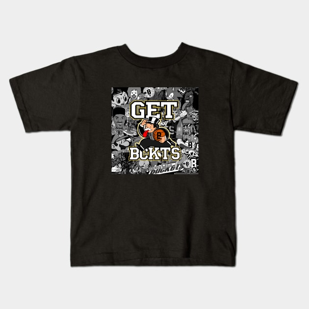 Bckts Cltr Basketball Kids T-Shirt by BucketsCulture